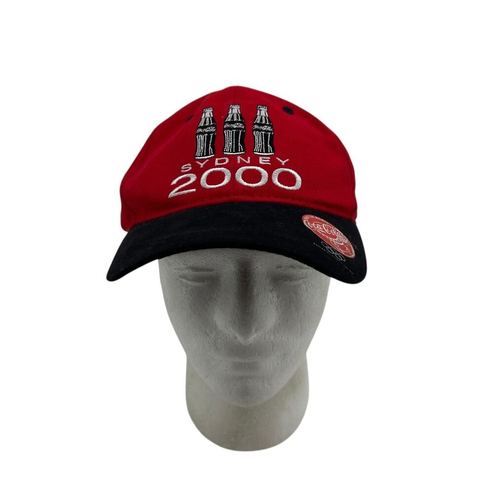 Vintage Sydney Olympics Adult Adjustable Red Strapback Marlow 2000 Y2K Deadstock